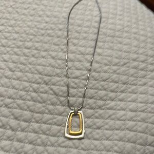 Brighton Silver and Gold Geometric Necklace